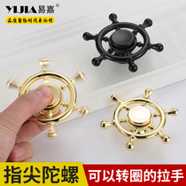 Yijia European wardrobe door drawer rotary handle Nordic cabinet Golden door handle Bedside table gyro small single hole