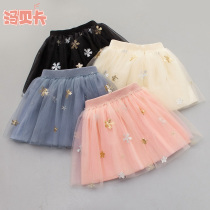 Girls  spring and summer clothes new childrens Korean style bright mesh skirt skirt Tutu baby girl short skirt