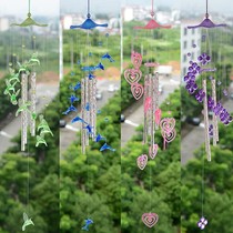Metal bell heart-shaped wind chime ornaments Home decoration craft gift door pendant Creative student gift cross-border