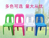 Adult outdoor leisure plastic table and chair barbecue stall beach chair table dining chair with backrest without armrest