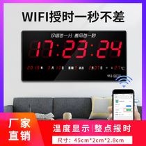 Large Screen Digital Perpetual Calendar Electronic Clock Home WiFi Sync Network Calendar led Wall Clock Living Room Clock Mute