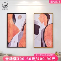 Modern creative living room decoration painting sofa background wall atmospheric simple crystal porcelain painting porch Nordic light luxury hanging painting