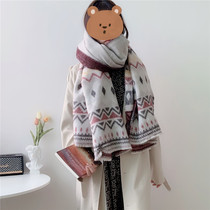 Winter just need wind-wind and chill-resistant geometric graphic scarves