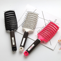 Big bend curved shaking sound household hair-blowing ribs comb Curly hair comb Back fluffy shape female mens styling