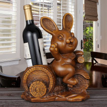Cute rabbit red wine rack ornaments living room wine cabinet decoration American restaurant wine bottle storage cartoon wine bottle rack