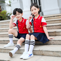 Kindergarten Summer Clothing Summer Class Summer Short Sleeve Cotton Chinese Wind Six Performance Clothing