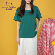 HIKOSEN CARA cat spring summer day short sleeve T-shirt cotton loose cat cute womens coat