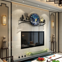 Nordic net red watch wall clock Living room household fashion atmosphere light luxury clock Creative simple decoration Deer head hanging watch