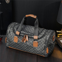 2022 New Plaid Travel Bag Fitness Package Han Edition Mens Bag Casual Fashion Single Shoulder Bag Slanted Satchel Bag