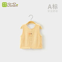 New Spring Baby Pure Cotton Vest Spring Autumn Unisex Baby Vest Warm Children Camisole Padded Underwear Vest