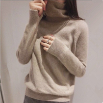 Tide brand high neck candy color sweater women loose wear 2021 autumn and winter New pullover