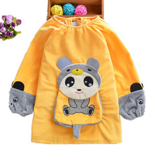 Childrens waterproof cover baby reverse dress 2 male and female children 3 Children 4 eat 5 long sleeve 6 baby apron 1-7 years old