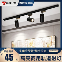 Bull track light led spotlight clothing shop commercial showroom background wall COB rail type household ceiling Downlight