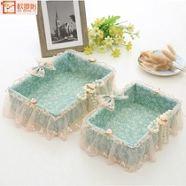 Rattan storage box storage basket bamboo fabric door key storage basket pink bamboo basket debris Box Kitchen