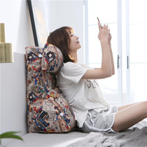 Nordic minimalist style adjustable multi-functional office waist support linen pillow bay window cushion sofa backrest