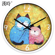 Han time clock living room 12 inch wall clock fashion creative living room simple silent hanging watch warm quartz clock HW33