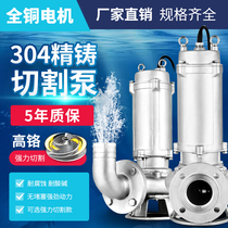 Sperm cast stainless steel submersible pump resistant to acid-alkali corrosion 304 household sewage pump sewage pump 380V pump