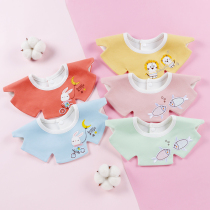 Saliva towel Baby boy handsome baby bib cotton spring and autumn warm bib newborn waterproof scarf 360 degrees