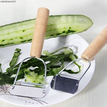 Peeling knife melon fruit fruit peel stainless steel melon Planer scraper household peeler wooden handle peeling knife scraper blade blade