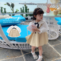 Fall in love with pretty girl girl dress 2021 New Spring baby Foreign style princess dress children doll sleeve gauze dress