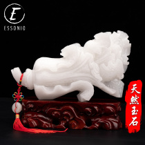 ESSONIO natural jade cabbage ornaments Baicai Ruyi Xinglong shops open home living room porch decoration