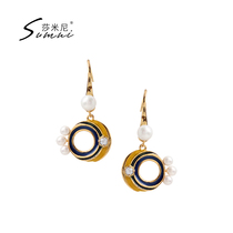 sumni Samini 18K gold enamel color bubble fish earrings female personality temperament cute fun earrings
