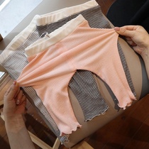 Soft glutinous striped baby Pure cotton Seven Pants Korean Baby Girl Child Clothing Spring Summer New Mosquito 70% spanking pants
