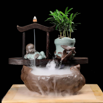 Yuxuan Chinese Flowing Water Pendulum of Feng Shui Recruiting and Creative Living Room Xuanguan Office Fountain Humidifier Tea Darling