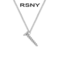 (Zhang Yanqi Xiao Shunyao same model) RSNY nail necklace Tide brand Joker chain niche chain niche design
