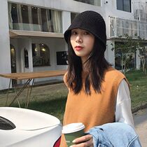 Handmade snug hat children fishermans hat autumn and winter ins Wind Rosex Tangk casual wool hat knitted hat tide tide