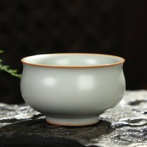 Kung Fu tea cup Master Cup ceramic tea set individual single cup open slice Ru porcelain tea bowl large tea cup Ruyao tea cup
