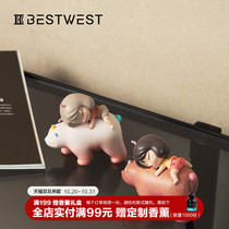 Warm Bear-Qi Meng white night fairy tale new ornaments cute girl heart art decoration birthday gift creativity