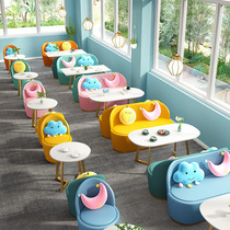 Light Extravaganza Net Red Milk Tea Shop Sofa Shop Reception Lovely Creative Single Place Small Sofa Balcony Leisure