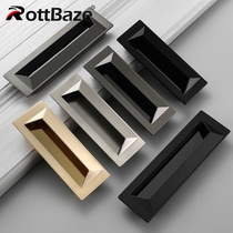 Nordic modern simple cabinet dark handle Embedded door Invisible hidden wardrobe drawer dark handle