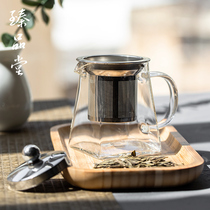 Handmade glass fair cup thickened transparent tea kelp tea leak tea separator Flower tea pot Large male cup tea ceremony accessories