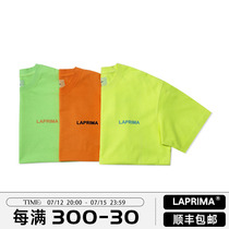 LAPRIMA Lap BATIK WASHINGED Fluorescent Candy Color Batik Scrub with a short sleeve T-shirt pure cotton