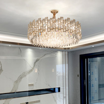 Light luxury chandelier postmodern crystal lamp Nordic simple living room lamp Dining room chandelier Hong Kong-style luxury bedroom lamp Lamp