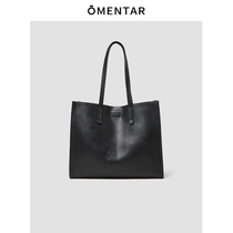 OMENTAR niche design tote bag 2021 new leather commuter large capacity bag cowhide shoulder bag women