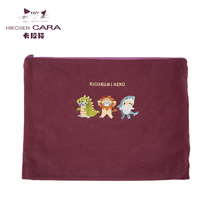 HIKOSEN CARA CARA cat cosmetic bag Japanese trendy brand cat canvas waterproof womens bag clutch storage bag