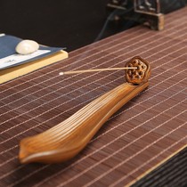 Long strip socket small lotus incense seat incense plate incense stove sandalwood clove incense ceramic lotus seat