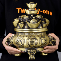 Pure copper cornucopia fumigator Zhaocai home furnishings incense burner feng shui ornaments crafts decoration furnishings
