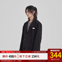 PCLP Metal Cards Light Core Suede Suit Country Tide Cards Advanced Casual Trend Western Suit Jacket Man