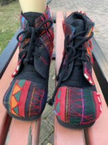 37 Yard Thai Hand Embroidered Autumn Winter Warm Boots Rubber Bottom Collision Color Boots Embroidered Shoes short Waterproof Table