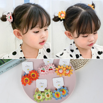 Girls rubber band children do not hurt hair headwear floral headdress headrope tie hair small Hairband baby hair rope female hair accessories