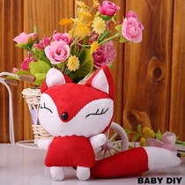 Hand-sewn creative pendant ornaments fox doll doll doll handmade fabric DIY material bag