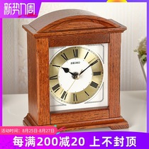 Seiko simple bedroom desktop clock Modern creative desk clock household living room silent desktop pendulum clock QXG123B