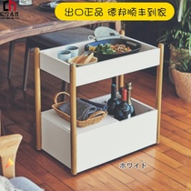 Japanese new storage rack storage rack partition flower rack Entrance living room floor storage rack with wheels trolley multi-layer