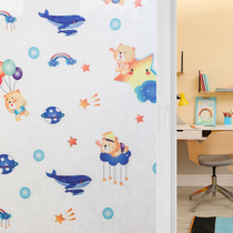 Window glass sticker toilet light transparent opaque anti-privacy anti-peeping anti-light window flower film window paper