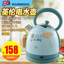 British Wilko Retro Electric kettle printed 304 stainless steel fast kettle color painted boiled kettle painted