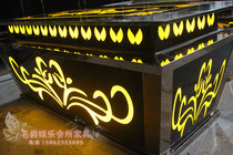 Spot KTV luminous coffee table bar night entertainment club coffee table stainless steel luminous coffee table glass coffee table